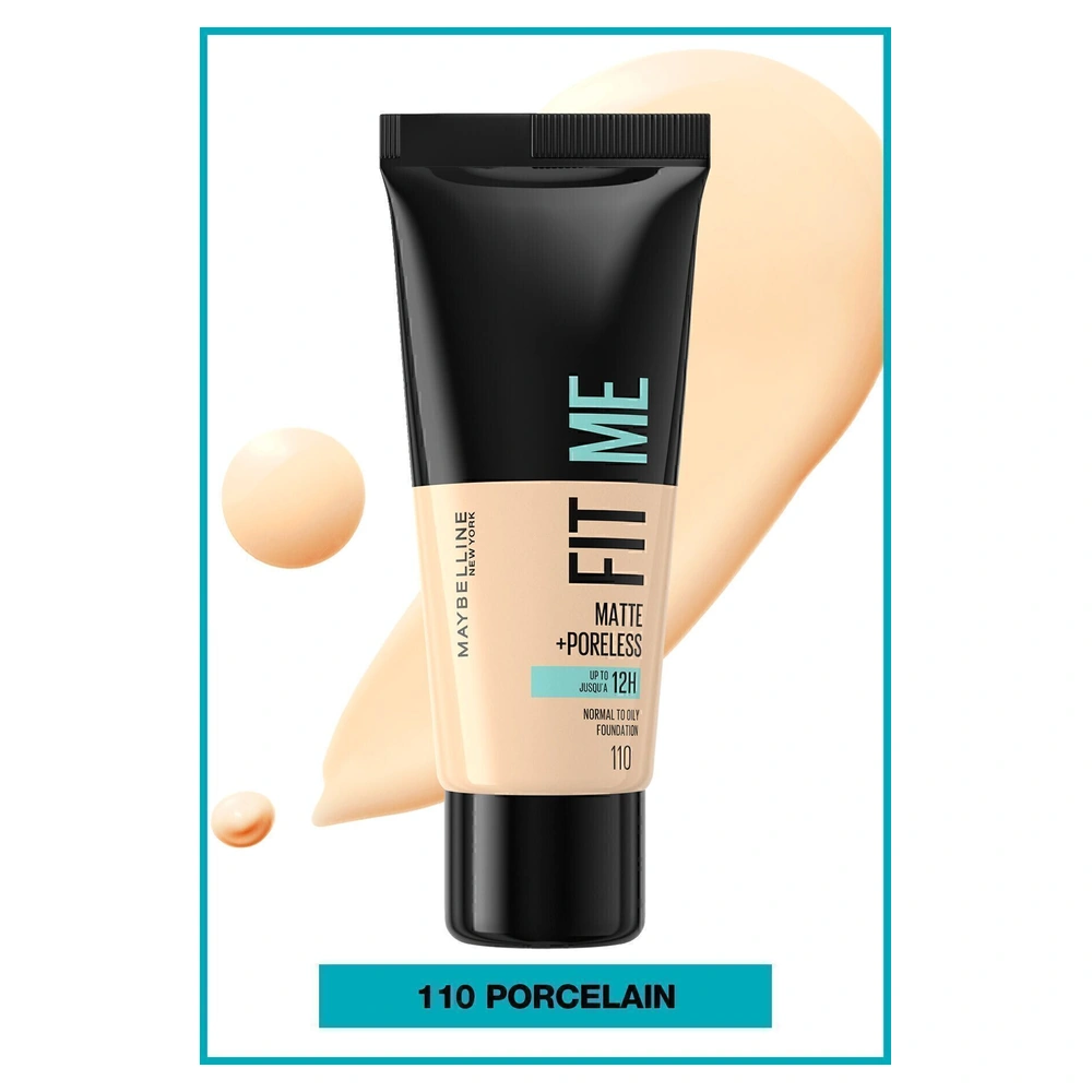 Fit Me Matte+poreless Fondöten - 110 Porcelain - Görsel 2