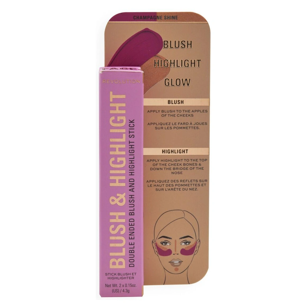 Allık ve Aydınlatıcı Stick Blush & Highlight Champagne Shine - Görsel 6