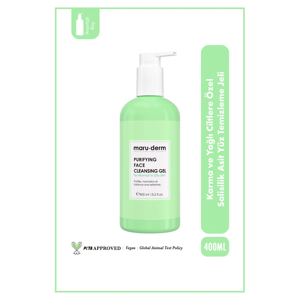 Karma Ve Yağlı Ciltlere Özel Salisilik Asit Yüz Temizleme Jeli 400 ML