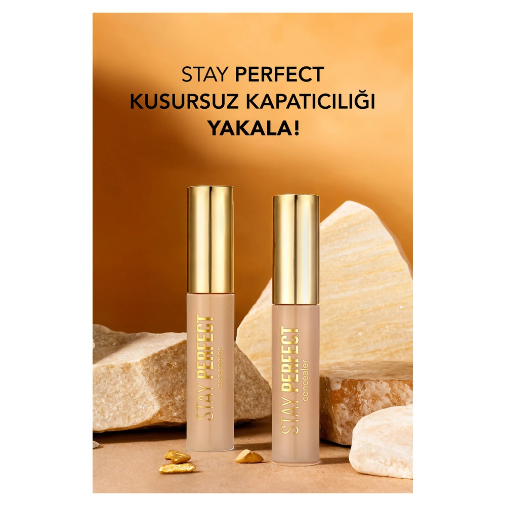 Doğal Bitişli Kapatıcı (SICAK ALT TON) - Stay Perfect Concealer - 002 Light - 8682536085465 - Görsel 2