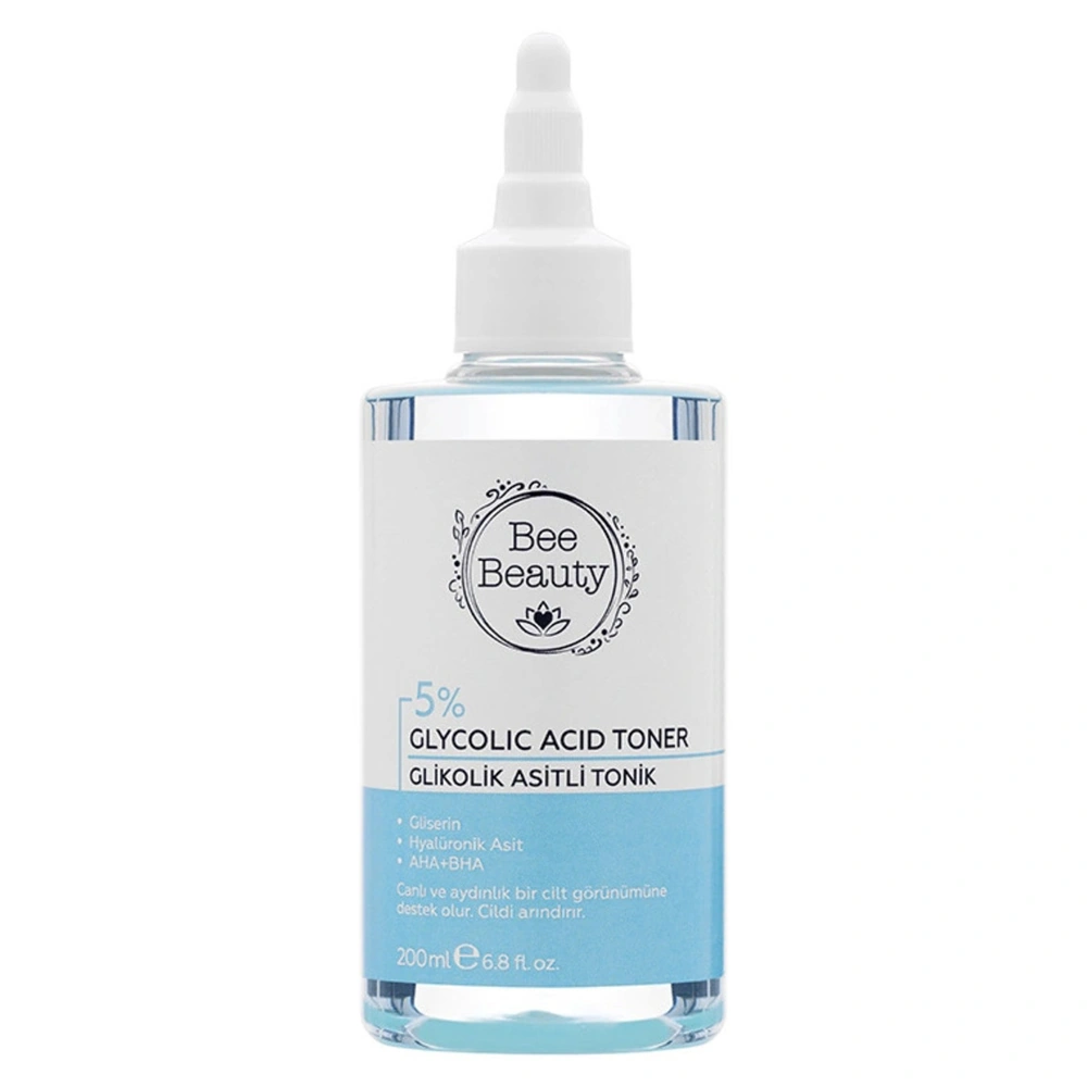 %5 Glikolik Asitli Gliserin Hyaluronik Asit AHA + BHA İçerikli Canlandırıcı Aydınlatıcı Tonik 200 ml